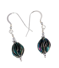 Casuarinas. Patinated Silver Earrings