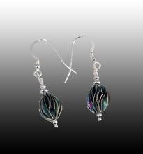 Earrings using patinated sterling silver, reflecting outback Central Australia. Made by Adelaide silversmith Suzette Watkins