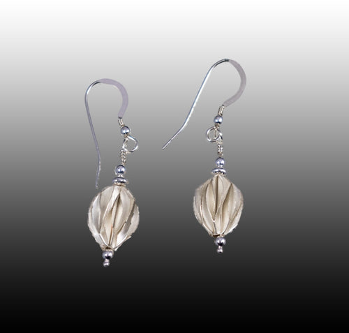 Earrings using sterling silver, reflecting outback Central Australia. Made by Adelaide silversmith Suzette Watkins
