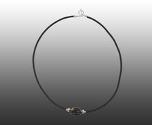 Casuarina Single bead. Patinated Silver Necklace
