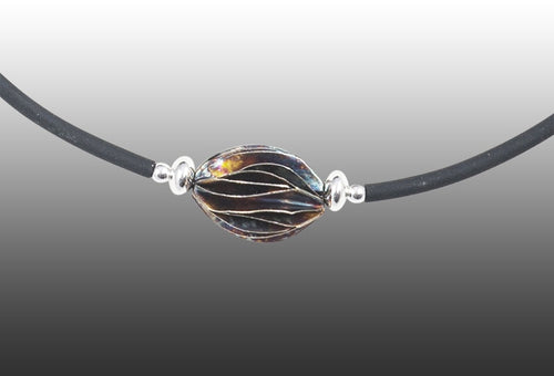 Necklace using patinated sterling silver, reflecting outback Central Australia. Made by Adelaide silversmith Suzette Watkins