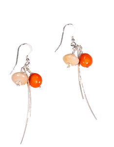 Dragonfly. Orange Earrings