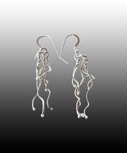  Sterling silver earrings, reflecting outback Central Australia. Made by Adelaide silversmith Suzette Watkins